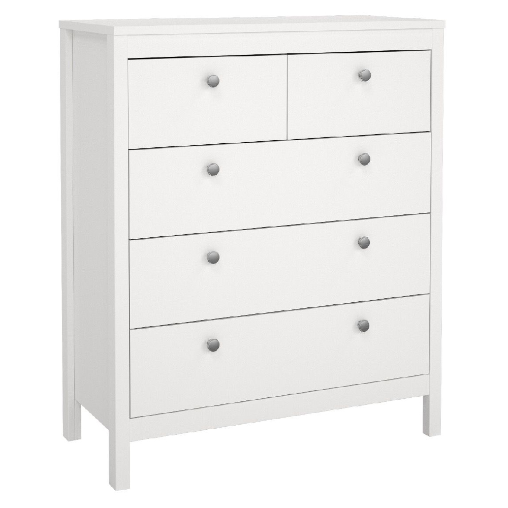 Macron Wooden Bedroom Set With 3 Door Wardrobe In White