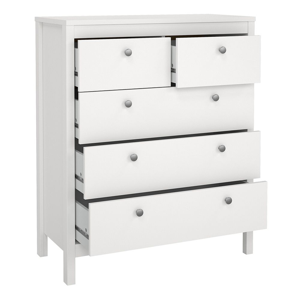 Macron Wooden Bedroom Set With 3 Door Wardrobe In White