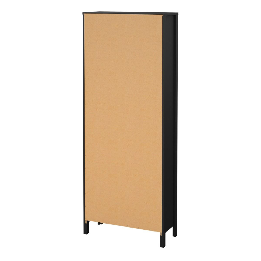 Macron Wooden Bookcase With 5 Shelves In Black
