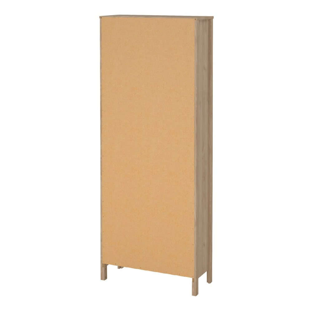 Macron Wooden Bookcase With 5 Shelves In Oak