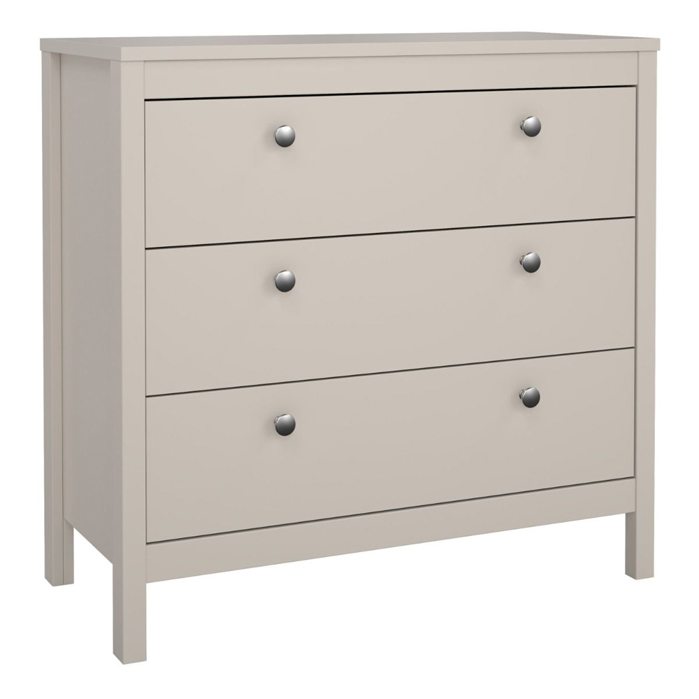 Macron Wooden Chest Of 3 Drawers In Cashmere