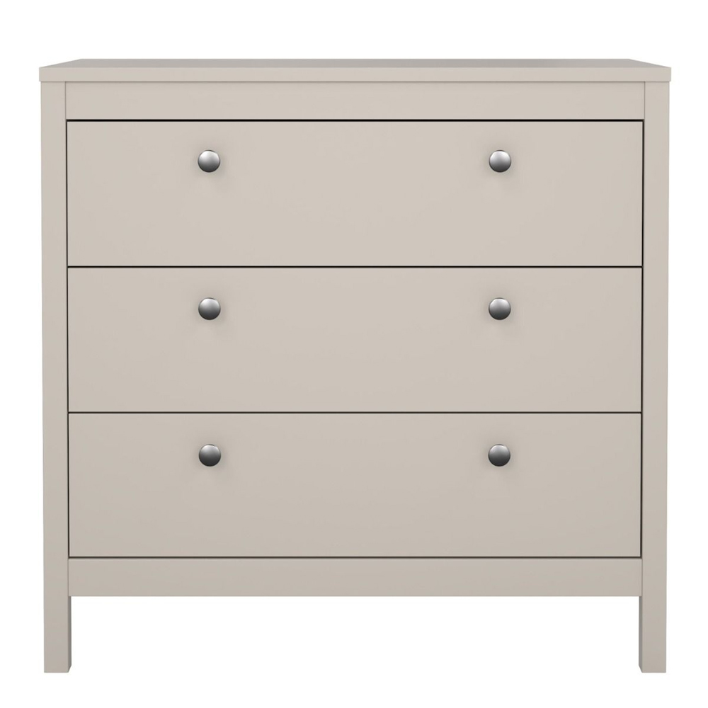 Macron Wooden Chest Of 3 Drawers In Cashmere