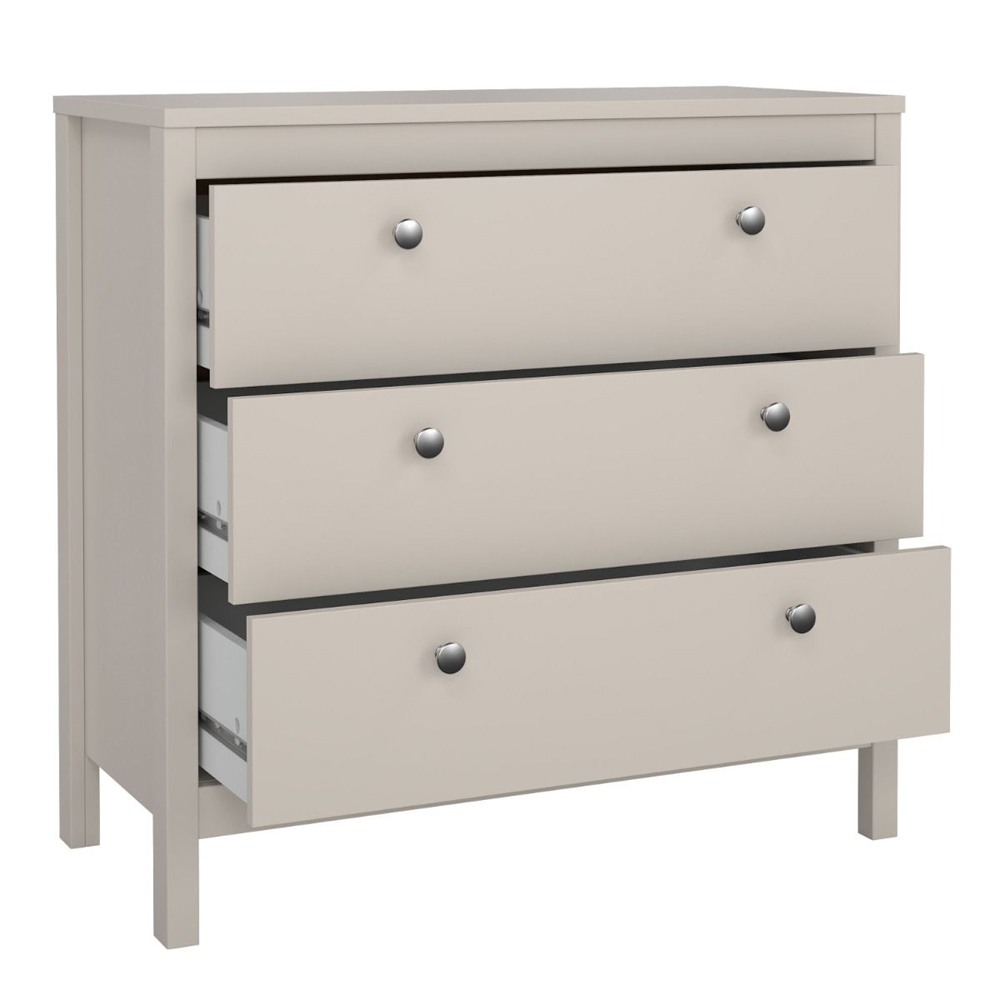 Macron Wooden Chest Of 3 Drawers In Cashmere