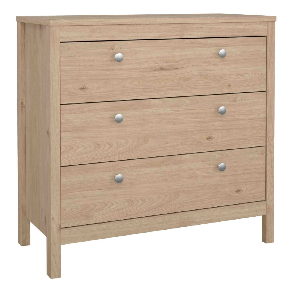 Macron Wooden Chest Of 3 Drawers In Oak