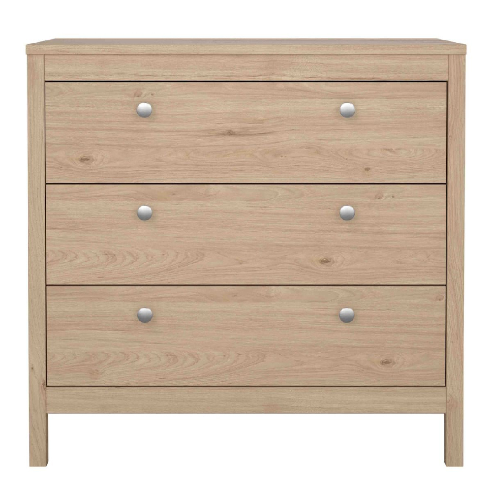 Macron Wooden Chest Of 3 Drawers In Oak
