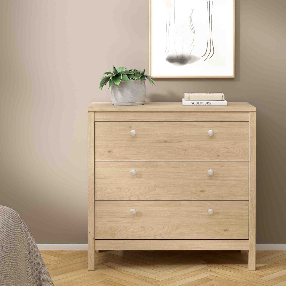 Read more about Macron wooden chest of 3 drawers in oak