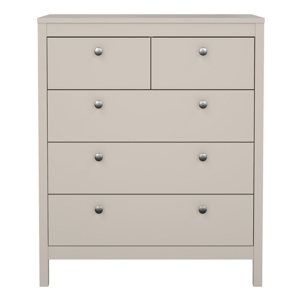 Macron Wooden Chest Of 5 Drawers In Cashmere