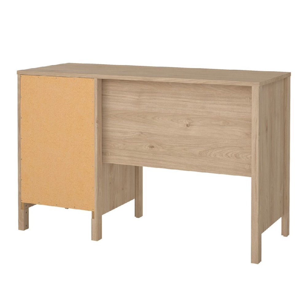Macron Wooden Laptop Desk With 3 Drawers In Oak