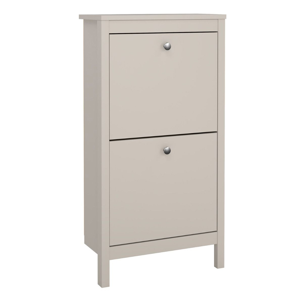 Macron Wooden Shoe Cabinet With 2 Flap Doors In Cashmere