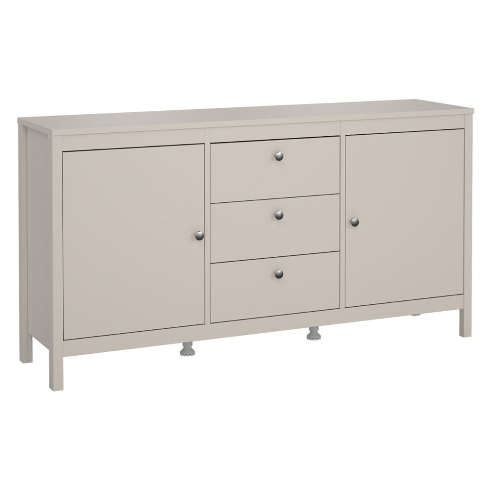 Macron Wooden Sideboard With 2 Doors 3 Drawers In Cashmere