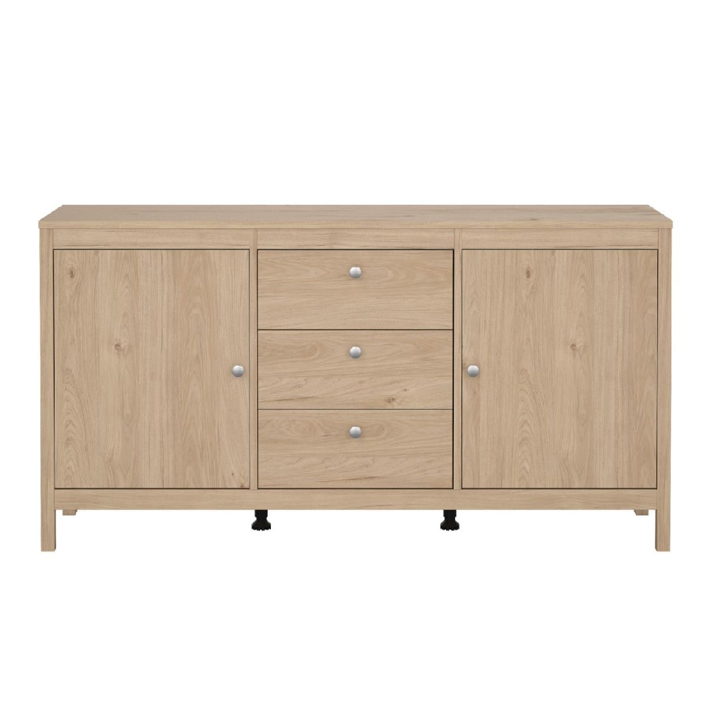Macron Wooden Sideboard With 2 Doors 3 Drawers In Oak
