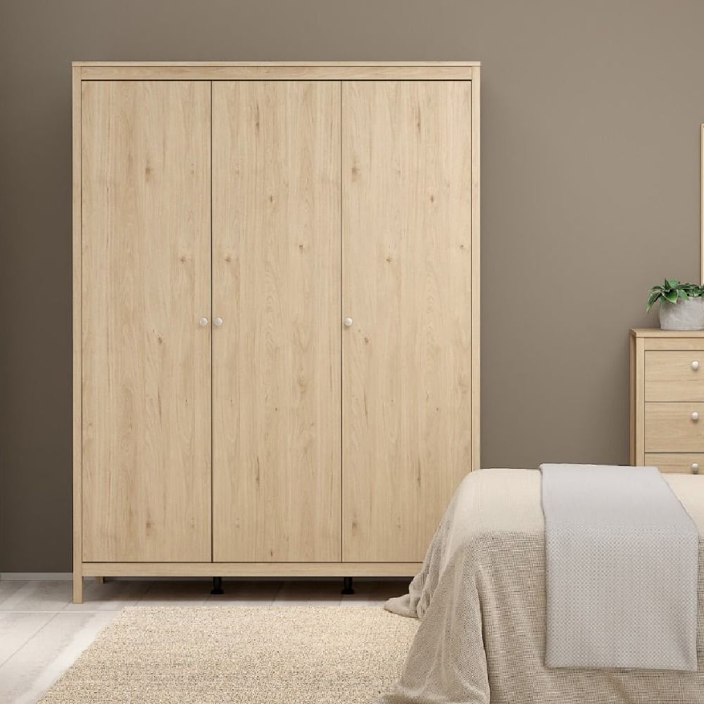 Read more about Macron wooden wardrobe with 3 doors in oak