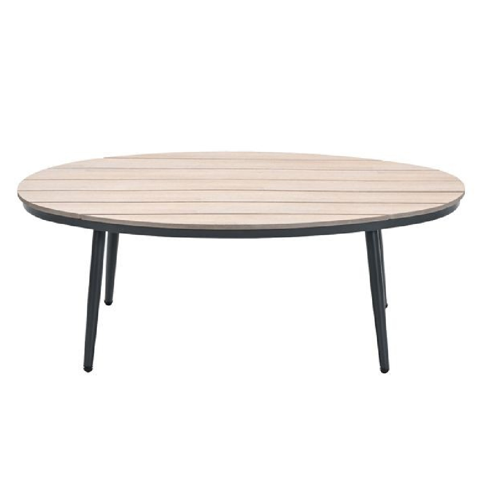 Macy Wooden Garden Oval Coffee Table In Light Oak