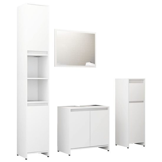 Madden Wooden Bathroom Furniture Set In White