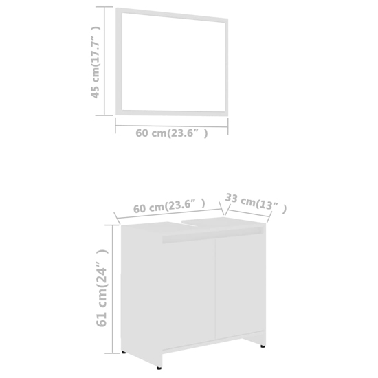 Madden Wooden Bathroom Furniture Set In White