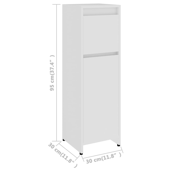 Madden Wooden Bathroom Furniture Set In White