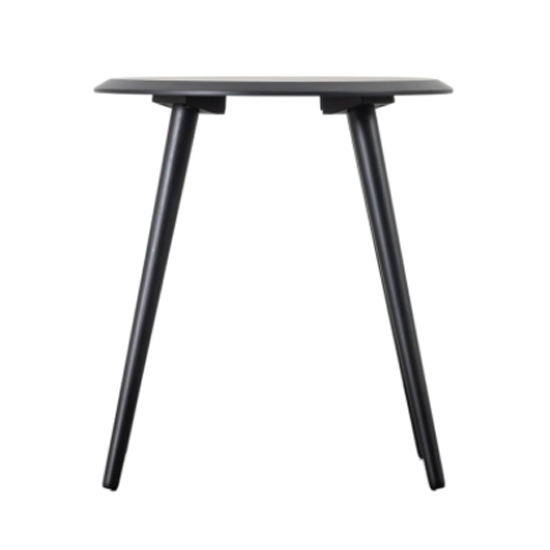 Maddux Round Wooden Side Table In Black_1