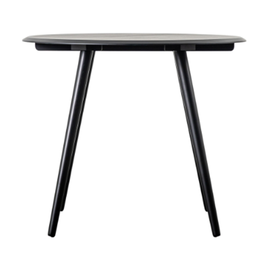 Maddux Wooden Round Dining Table In Black