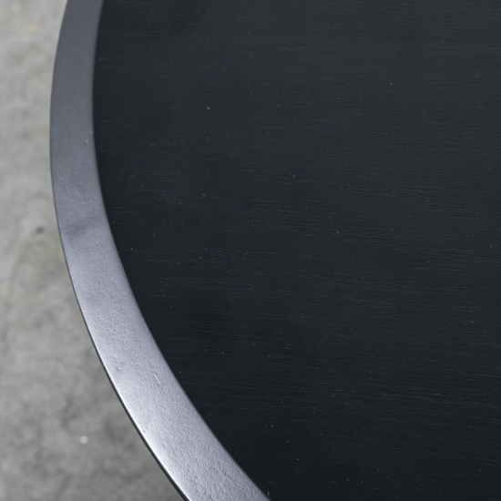 Maddux Wooden Round Dining Table In Black
