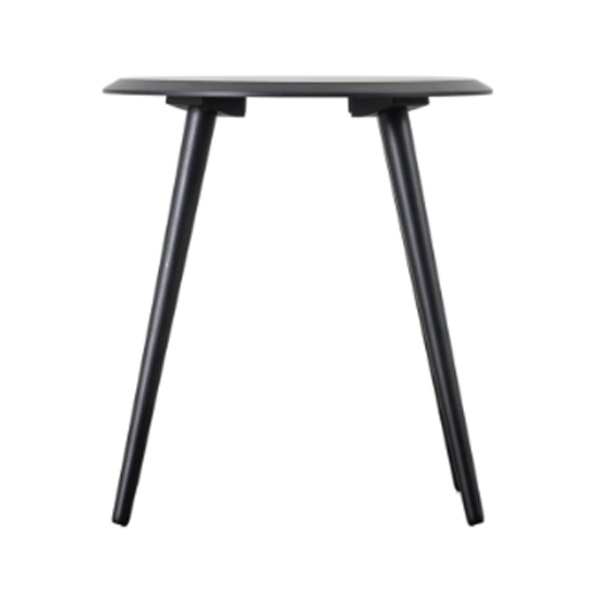 Maddux Round Wooden Side Table In Black_2