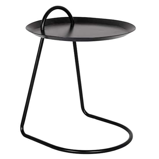 Read more about Madeleine metal lamp table round in black