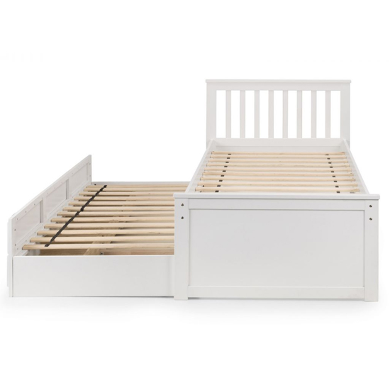 Maeko Captains Single Bed In White With Underbed And Drawers