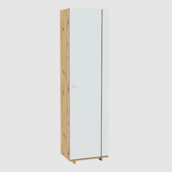 Product photograph of Madera Wooden Storage Cabinet Tall In Artisan Oak Alpine White from Furniture in Fashion