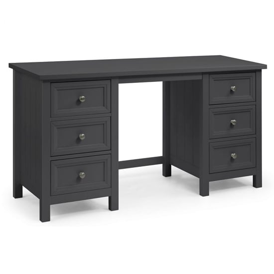 Photo of Madge wooden dressing table with 6 drawers in anthracite