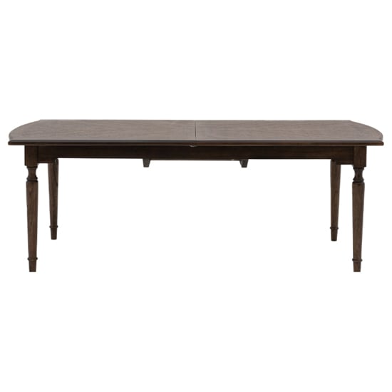 Photo of Madisen rectangular wooden extending dining table in coffee