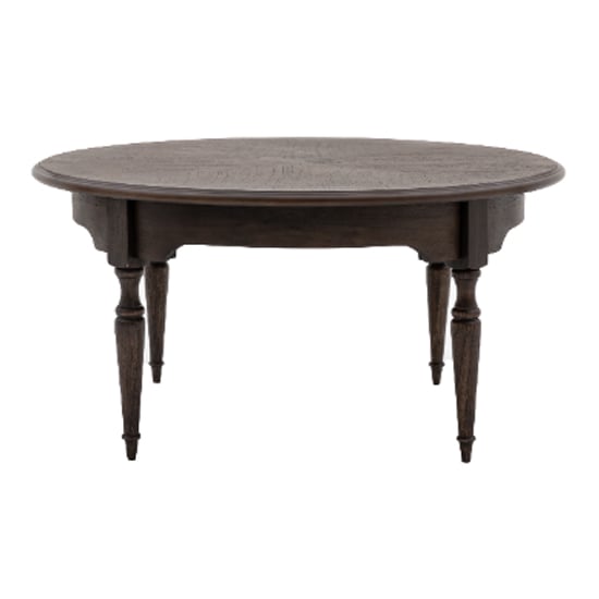 Madisen Wooden Round Coffee Table In Coffee
