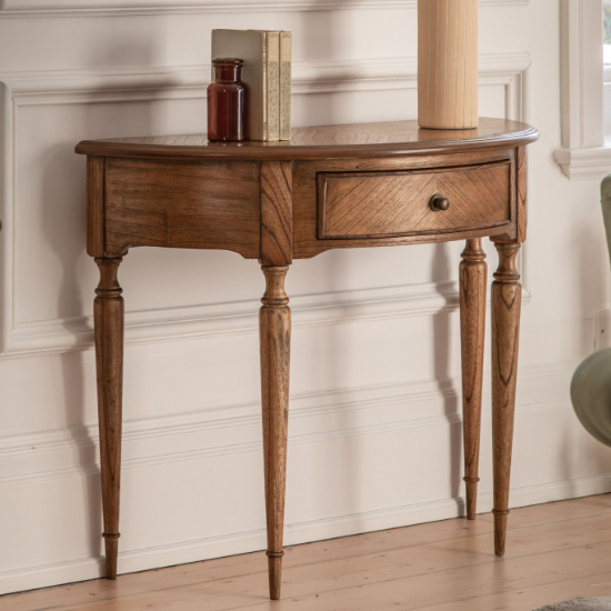 Madisen Wooden Console Table With 1 Drawer In Peroba