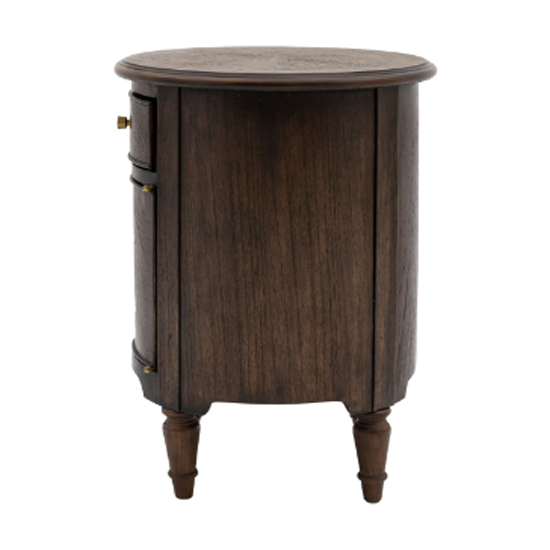 Madisen Wooden Side Table With 1 Door And 1 Drawer In Coffee