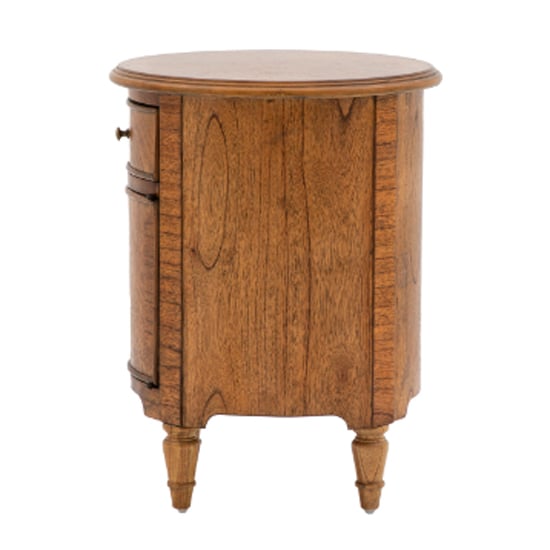 Madisen Wooden Side Table With 1 Door 1 Drawer In Peroba
