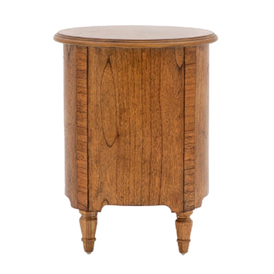 Madisen Wooden Side Table With 1 Door 1 Drawer In Peroba