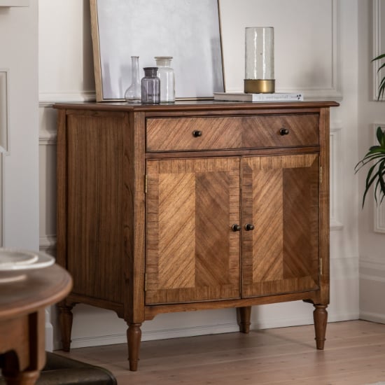 Product photograph of Madisen Wooden Sideboard With 2 Doors And 1 Drawer In Peroba from Furniture in Fashion