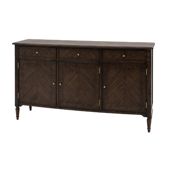 Madisen Wooden Sideboard With 3 Doors And 3 Drawers In Coffee