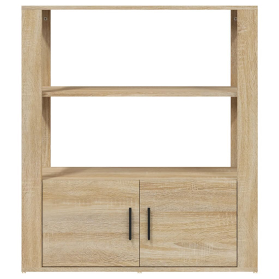 Madison Wooden Shelving Unit With 2 Doors In Sonoma Oak