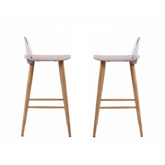 Madisson Bar Stool In Stone With Metal Legs Oak Look Madisson Stone Bar Stool With Oak Look Metal Legs In A Pair 1