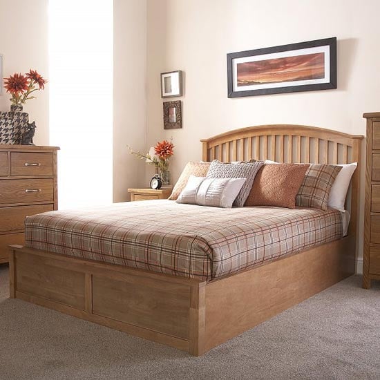Millom Ottoman Wooden Double Bed In Natural Oak_2