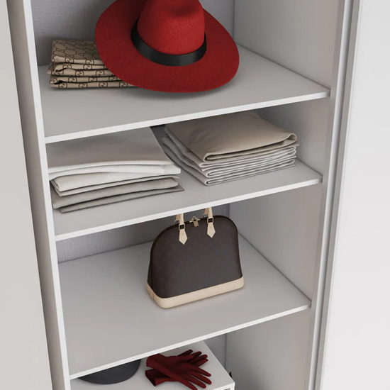 Madrid Wardrobe 220cm With 3 Sliding Doors In White And LED
