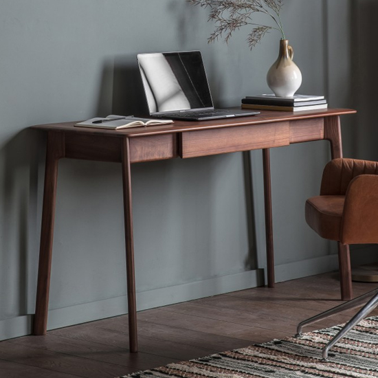Read more about Madrid wooden 1 drawer laptop desk in walnut
