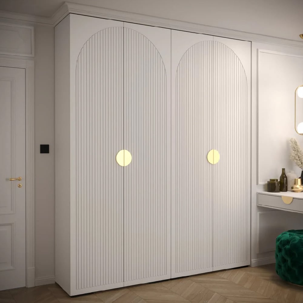 Read more about Madrid wooden wardrobe with 4 doors in white