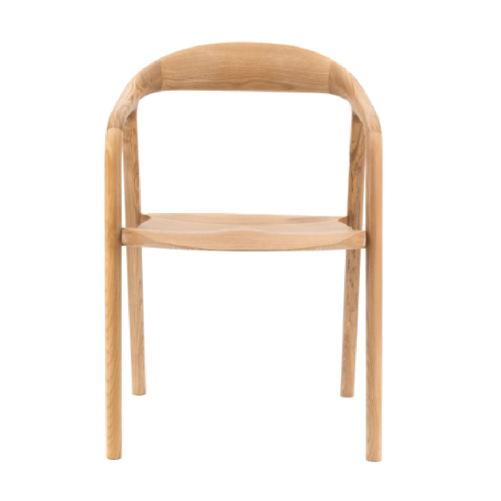 Madrina Natural Wooden Dining Chairs In Pair