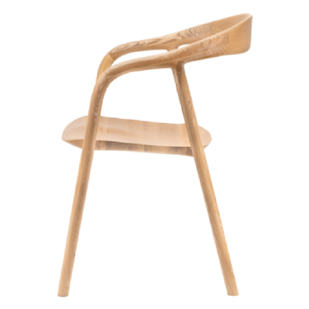 Madrina Natural Wooden Dining Chairs In Pair