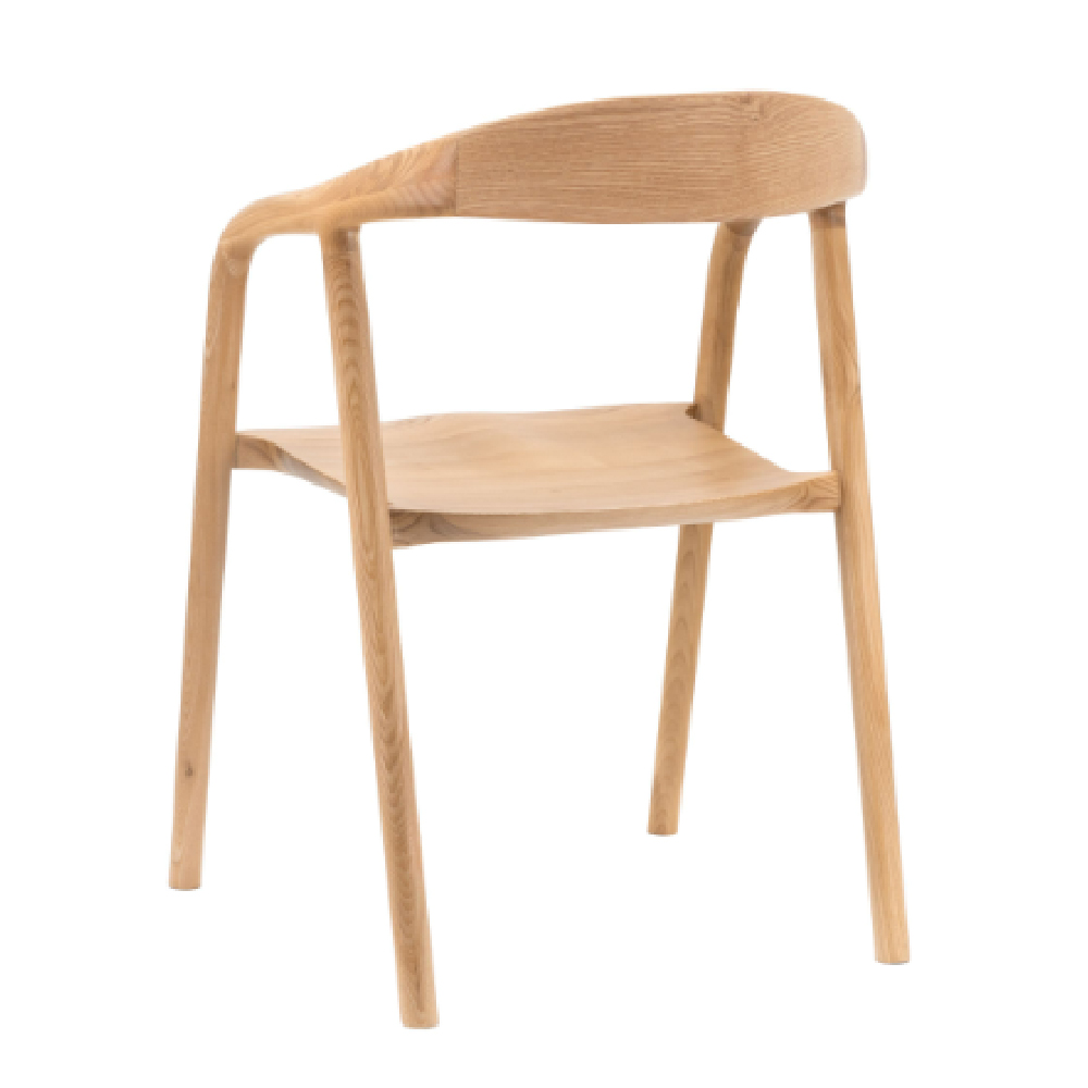 Madrina Natural Wooden Dining Chairs In Pair