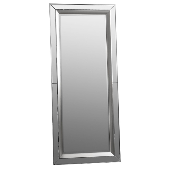 Photo of Madrina rectangular leaner mirror in silver frame