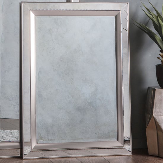 Photo of Madrina rectangular wall mirror in silver frame