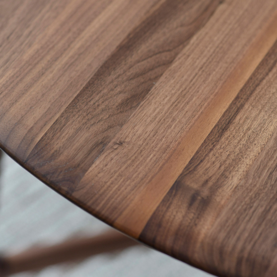 Madrina Wooden Round Dining Table In Walnut