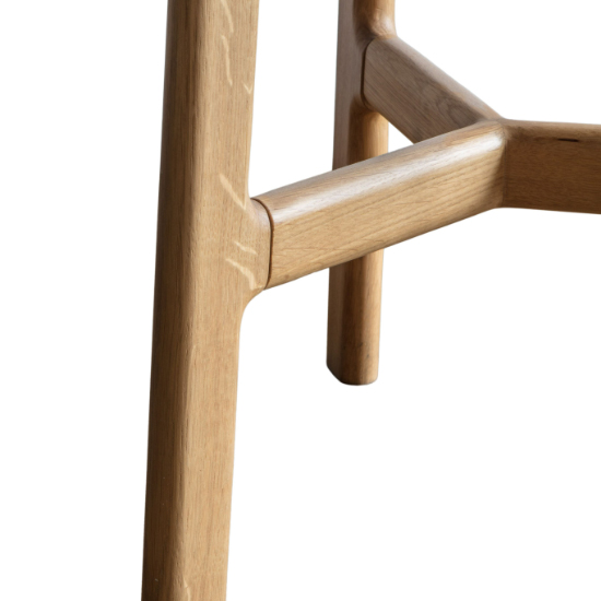 Madrina Wooden Round Side Table In Oak
