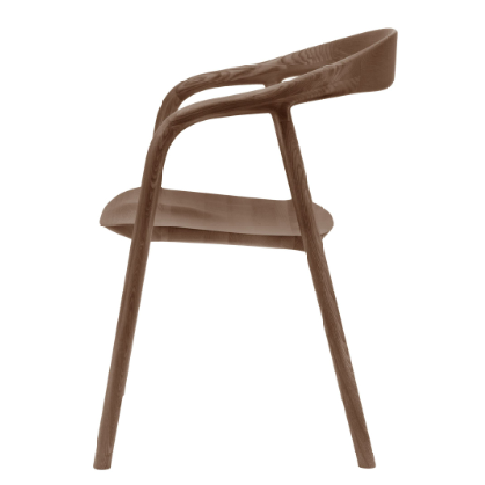 Madrina Walnut Wooden Dining Chairs In Pair